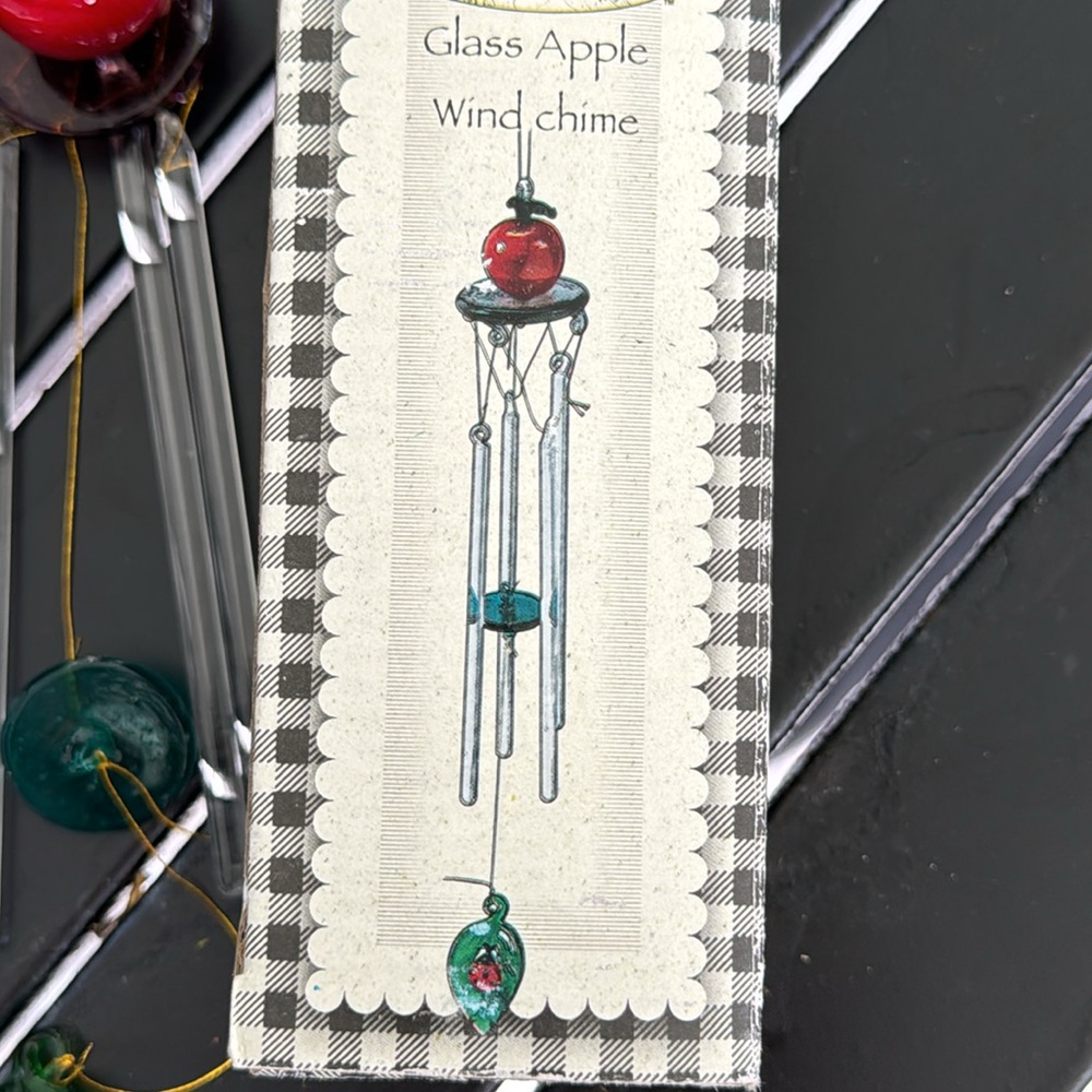Glass Apple Wind Chime. Cobble Creek.